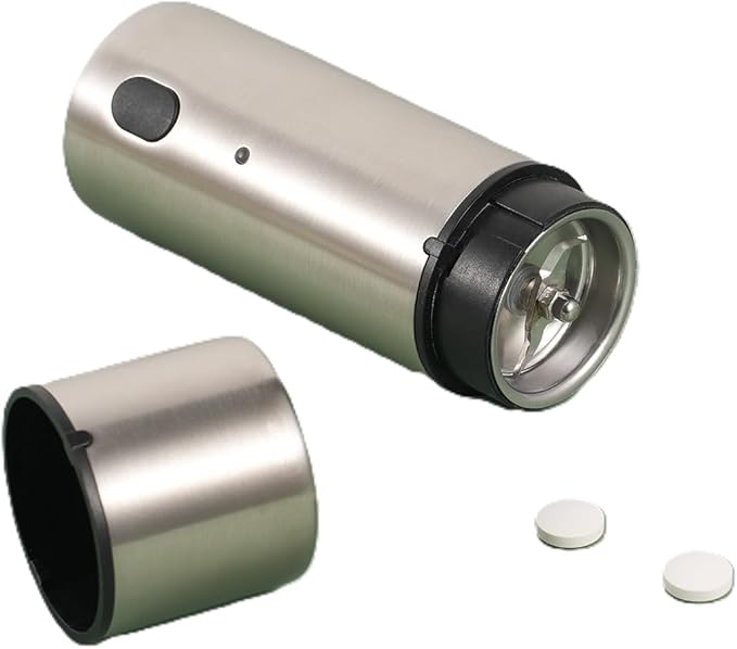 Remedic Cordless, Electric Pill Crusher & Grinder ??Compact Stainless Steel Tablet Pulverizer ??Rechargeable & Portable ??One-Touch Operation ??Fine Powder for Seniors, Pets, Kids ??Herb Grinder