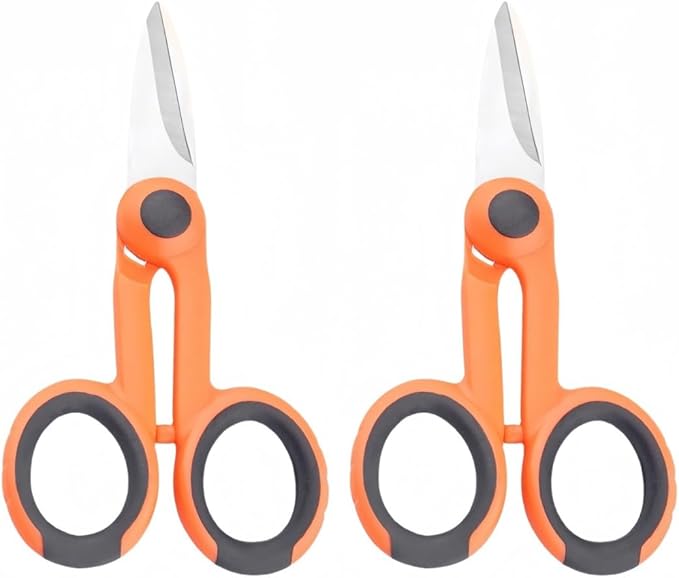 TXWTXPJ-2Pack Fiber Optic Cable Cutter Scissors - Stainless Steel Precision Shears with Kevlar Blades for Data Centers & Network Installations