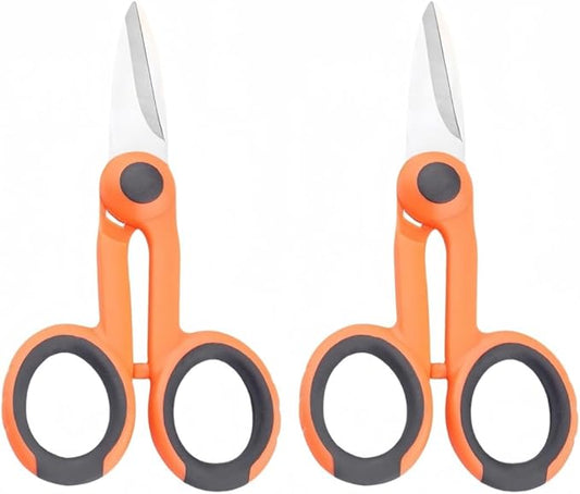 TXWTXPJ-2Pack Fiber Optic Cable Cutter Scissors - Stainless Steel Precision Shears with Kevlar Blades for Data Centers & Network Installations
