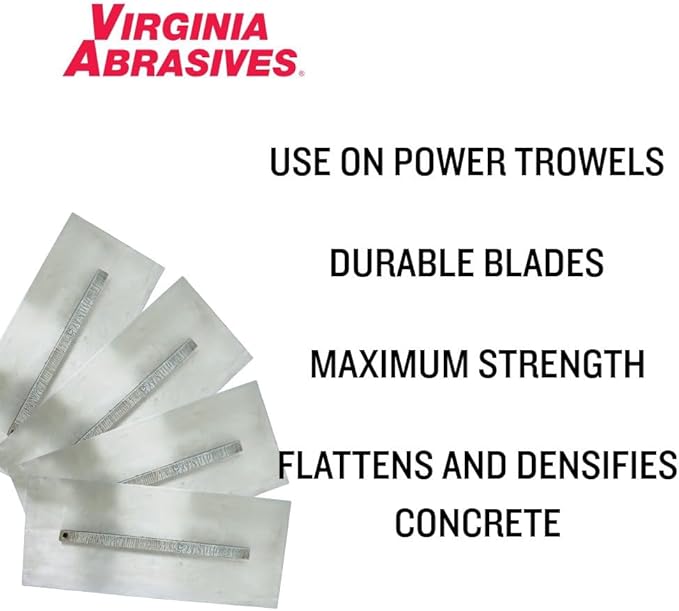 Virginia Abrasives 6" x 18" Finishing Blade for Concrete/Masonry, Fits 46" Trowel