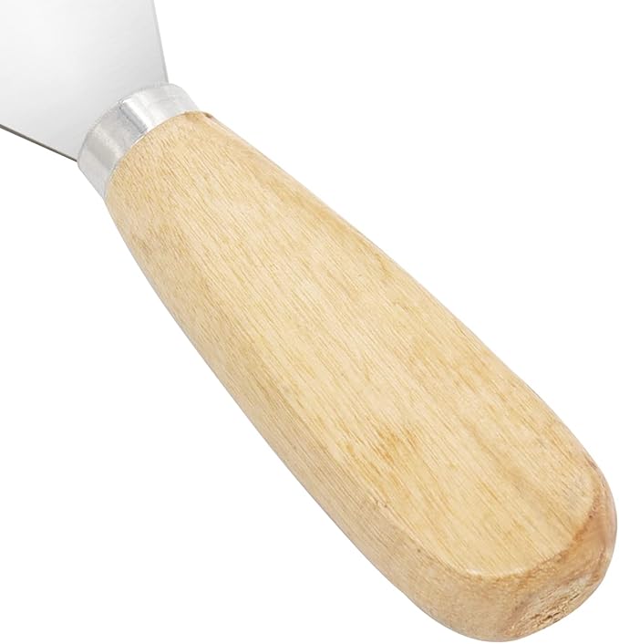 Putty Knife, 2.5 Inch Metal Scraper, wooden Handle Spackle Knives for Drywall, Decals, Wall paper, Patching, Painting, Taping, Scraping Coating