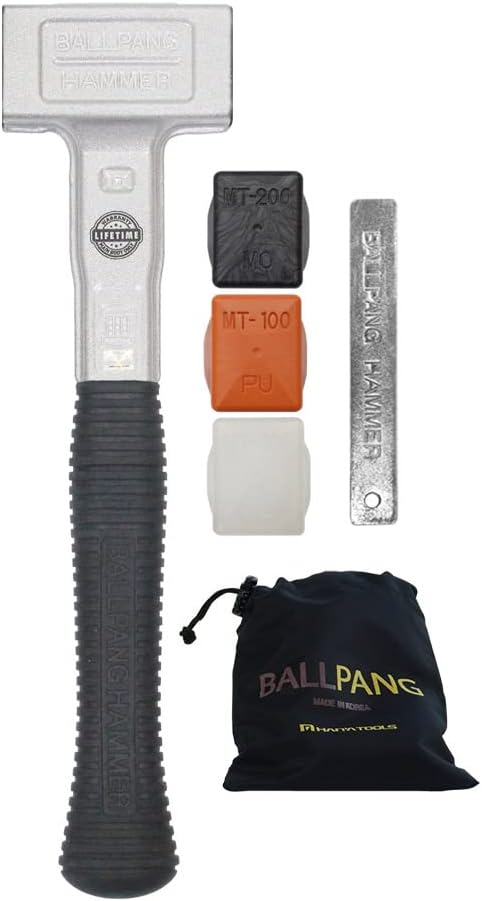 All in One Ball Pang Hammer which a Head can be Changed and has a Ball Bearing with a Exclusive Tool & Fiberglass Handle, Multi Purpose Hammer