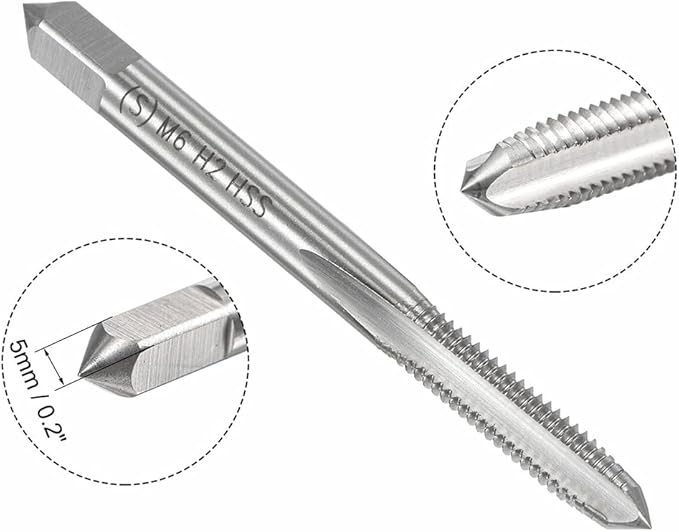 Mactoom M6 x 1 HSS Metric Tap and Die Set Right Hand Thread,Tapping DIY Tool 3pcs