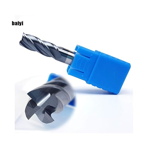joleully 1/2" Carbide Square End Mill, HRC 45 Deg Single End 4 Flute AlTiN Coating Mill Bits