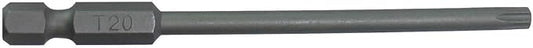 T20 x 3-1/2" Torx/Star Driver Bit - Quick Change Shank Bit for Screws and Fasteners (50)