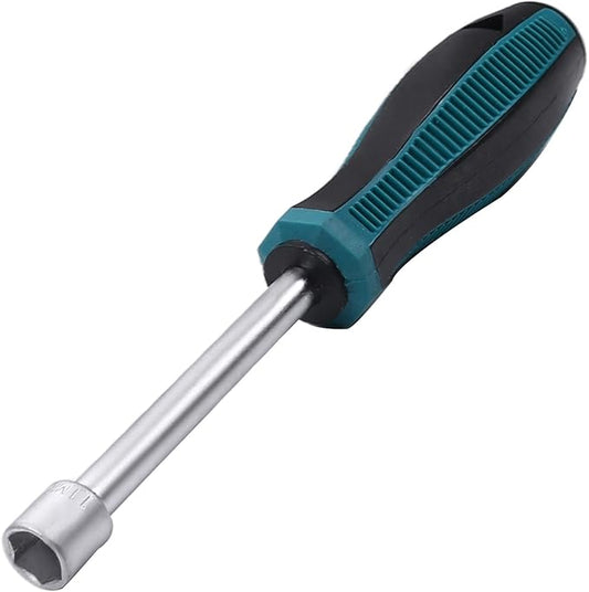 Utoolmart 11mm Nut Driver, 6-Point Hex Nut Driver, Non-Magnetic Tip Socket Driver, Cr-V Steel Round Shaft, 95mm Length, Blue