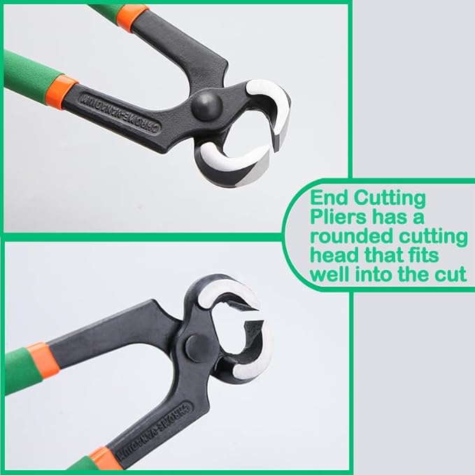 End Cutting Pliers 6 Inches Nail Puller Plier Carpenter Pincer with PVC Handles Stiletto Remove Pliers for Women Nail Remover Tool for Wire Twisting Cutting and Nail Pulling