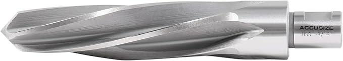 Accusize Industrial Tools 1-3/16'' H.S.S. Aligning Reamer with 3/4'' / 0.75'' Weldon Shank, Spiral Flute, 0521-1316