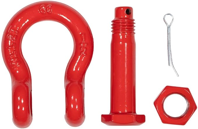 Mytee Products 20 Pcs 1/2" Anchor Shackle Forged Carbon Steel w/Safety Screw Pin Load Limit 4,000 lbs Double Rust Protection Heavy Duty D Ring Bolt Type Shackle for Towing, Rigging, Vehicle Recovery