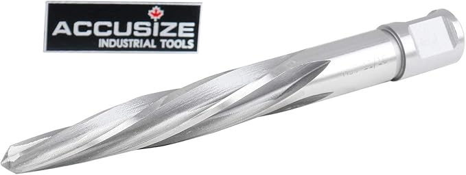 Accusize Industrial Tools 11/16'' H.S.S. Aligning Reamer with 3/4'' / 0.75'' Weldon Shank, Spiral Flute, 0521-1116