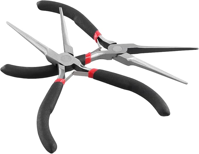 12 PCS 6 Inch Needle Nose Pliers Set,Long Needle Nose Pliers,Mini Jewelry Needle Nose Plier for Cutting Bending Wire Handmade Craft