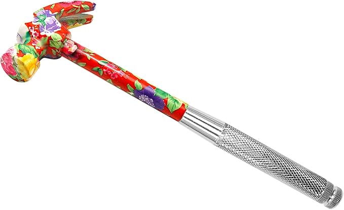 YOUMI 6 in 1 Multifunctional Floral Hammer & Screwdriver Tool for Christmas, Birthday, Valentine's Day Best Gift (Red)
