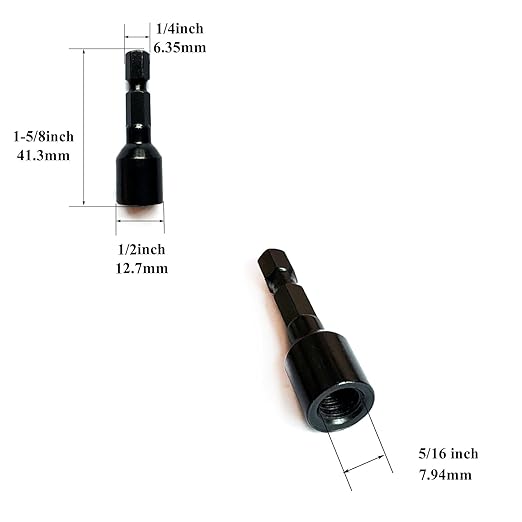 5/16"-18 Hanger Bolt Driver Double Headed Wood Screws Fully All Threaded Rod Threaded Insert Hexagon Head Drill Driver Bits