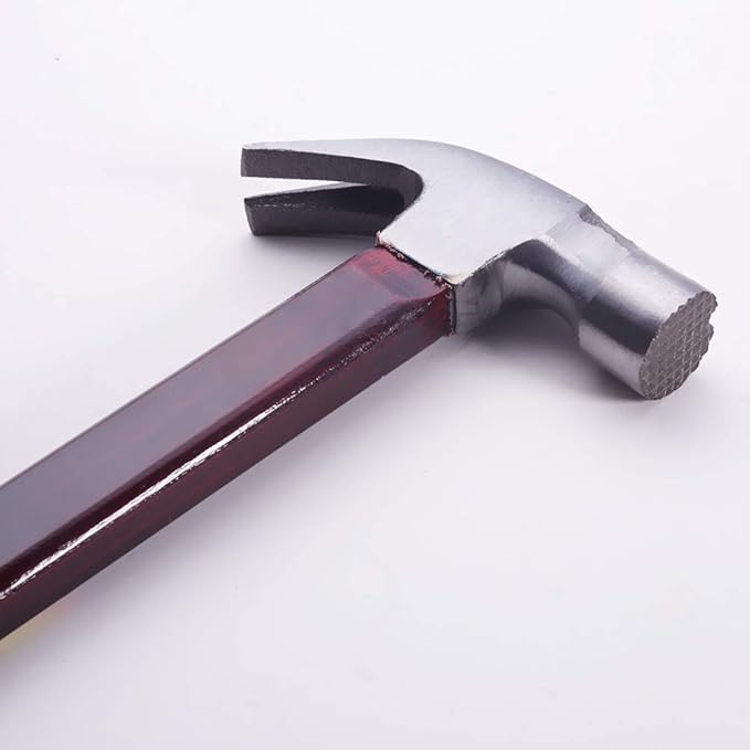 Utoolmart 8.8 Ounce Magnetic Anti-slip Head Wooden Handle Curved Claw Hammer 40cm/15.7" Length
