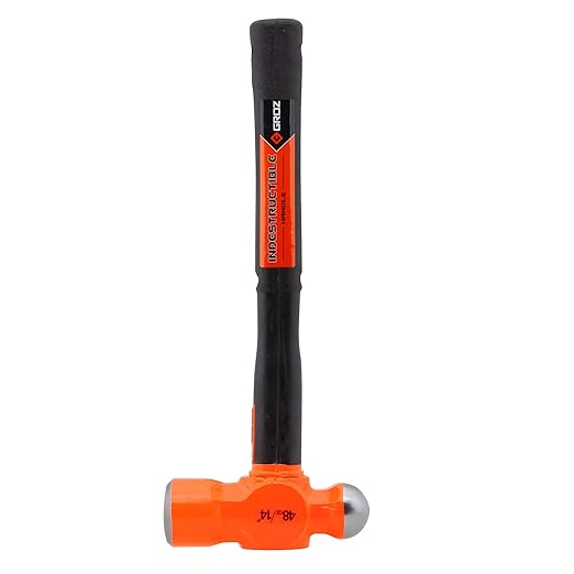 Groz 34542 14" Indestructible Ball Pein Hammer, 48 oz