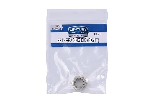 Century Drill & Tool, 92716, 16.0X1.50,Rethreading Die,Tool Set, Thread Repair