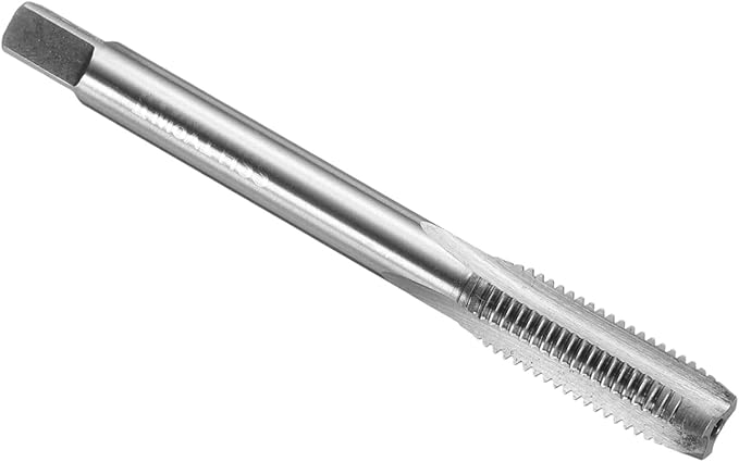 uxcell Hand Plug Tap M8 x 1 H2 Metric Thread Plug Style Taps Straight Flute Screw Tapping Threading Tool 9CrSi Alloy Tool Steel