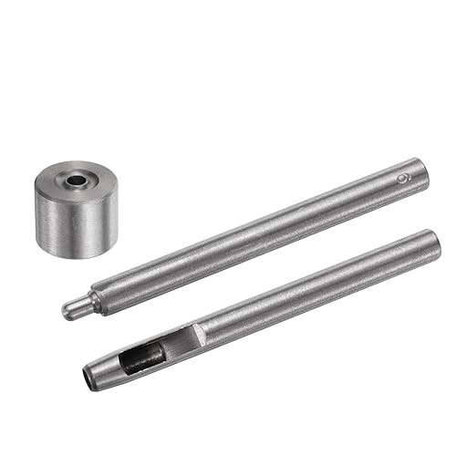 uxcell Eyelet Hole Punch Die Tool, 6mm Grommet Setter Hollow Punch for Leather Craft Clothing Handbag Fabric Curtain Setter