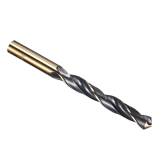 PATIKIL 13mm Drill Bit, Jobber Straight Shank 4341 High-Speed Steel 118째 Black and Gold Finish for Medium-Hard Metal Steel Acrylic - 1 Pack
