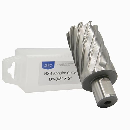 HSS M2AL Annular Cutter 2" DOC with 3/4" Weldon Shank for Magnetic Drill Press by EST (1-3/8")