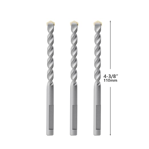 GSTK 3PCS Central Pilot Drill Bits Set, Replacement for Concrete Hole Saw, Ideal for Brick, Tile, Concrete