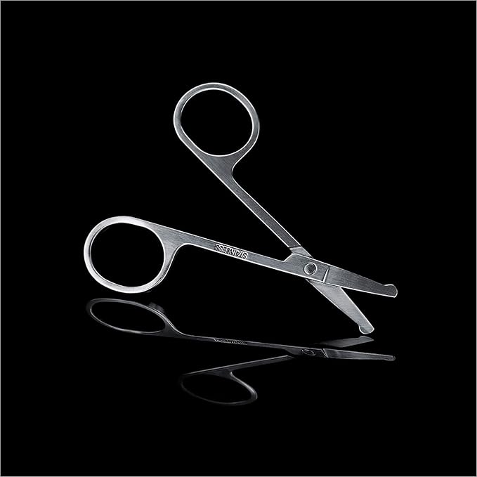 MANSCAPED짰 Shears 2.0 Tempered Stainless Steel Men's Nail Kit, Fingernail Clippers, Safety Scissors, Tweezers and Nail File, Travel Manicure Pedicure Set, 4-Piece Luxury Grooming Kit with Compact Case
