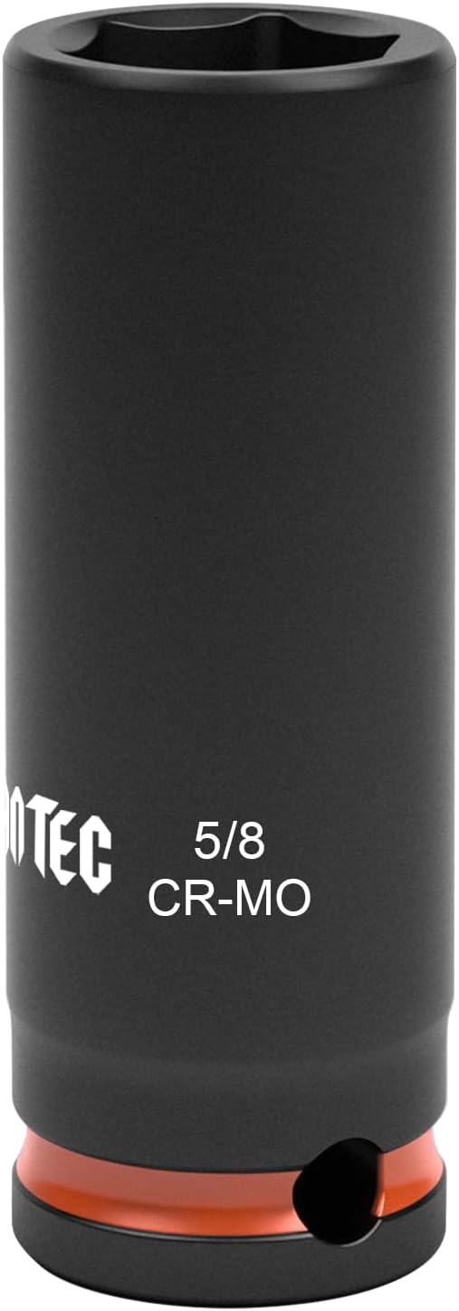 6-Point Deep Impact Socket, 3/8-Inch Drive 5/8 inch Socket, Cr-Mo,Automotive, Truck Maintenance, Heavy Equipment Repair