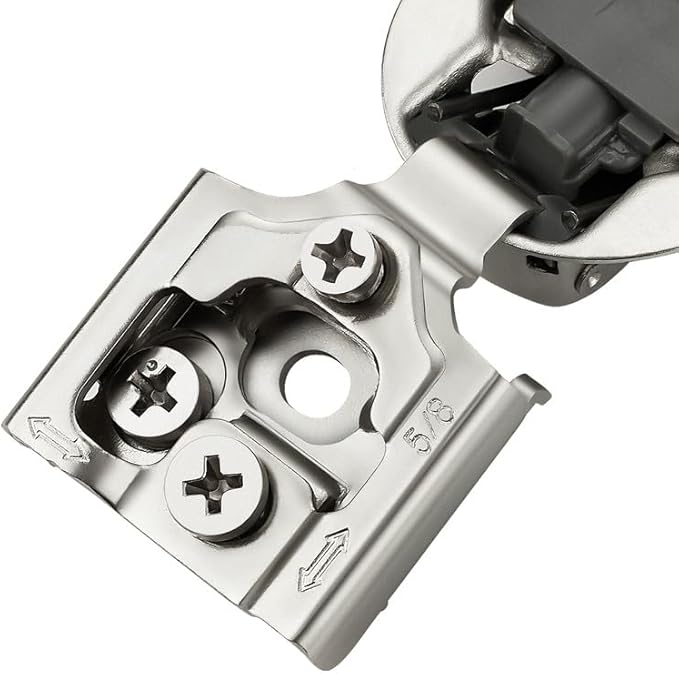 Ravinte 2 Pack 1 Pairs 5/8 inch Overlay Cabinet Hinges Kitchen Soft Close Cabinet Hinges Hidden Door Hinge for Kitchen Cabinet Hinges Stainless Steel Adjustable Hinges Satin Nickel Cabinet Hardware