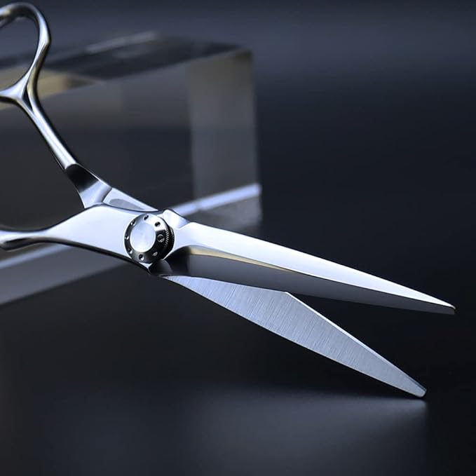 AOLANDUO 6" Double-Backed Hair Shears for Men's Thick Hair ??Japanese VG10 Steel Professional Barber Scissors with Power-Cut Design, Ergonomic Handle, Smooth Bearing, Care Kit Included