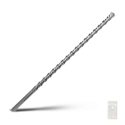 25/32 x 23.6 inch SDS Max Rotary Hammer Drill Bit, 20x600mm Carbide Tip Masonry Drill Bit,Concrete Drill Bit for Masonry, Brick, Stone, Concrete (Length :600mm / 23.6 inch, 20mm (25/32 in) Diameter)