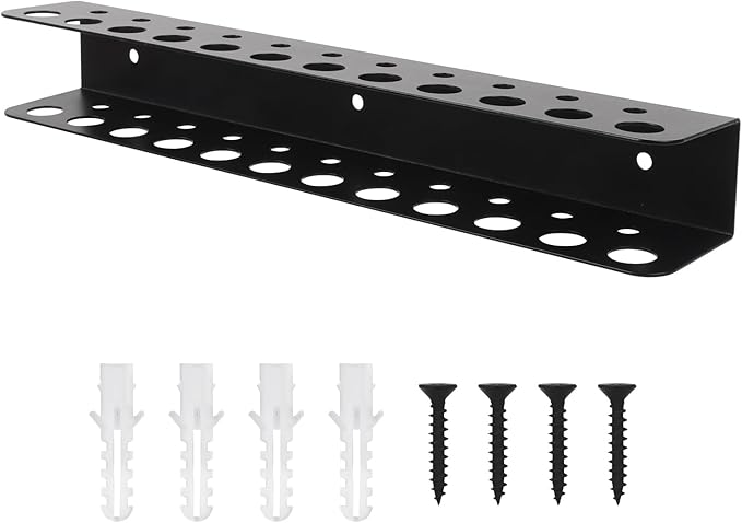 Screwdriver Organizer, Carbon Steel Screwdriver Holder, Garage Tool Organizer Wall Mount for Pliers, Wrenches & Nut Driver, Utility Storage Rack for Workspace, Workshop, Shed (12.6?섃셂/23 Holes)