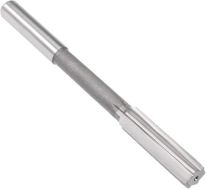 uxcell Chucking Reamer 15mm, H7 HSS Lathe Machine Reamer 6 Straight Flutes, Round Shank Milling Cutting Tool, Metric Reaming Drill Bit for Stainless Steel Metal Hole