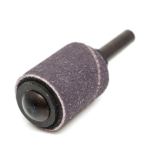 Benchmark Abrasives 3/4" x 1" Rubber Expanding Drum Sander with 1/4" Mandrel, Spiral Bands Rotary Sander Attachment for Drill & Die Grinder, Metal Polishing, Sanding Shaping - Sanders for Woodworking