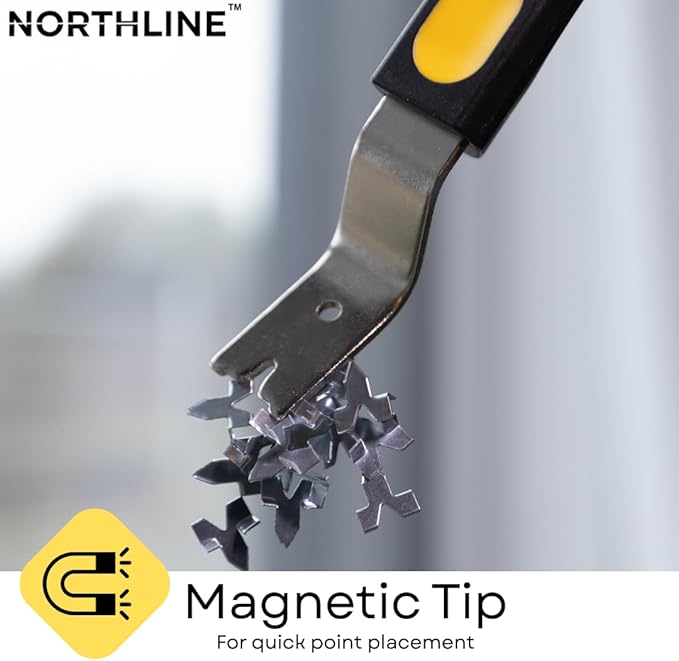 NORTHLINE Glazier Point Driver with Magnetic Head ??Framing Tool for Picture Frame Hardware & Window Glazing, Includes 50 Premium Glazier Points