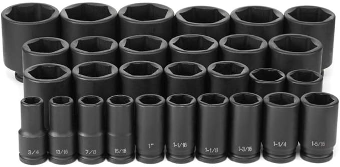 Grey Pneumatic (8029D) 3/4" Drive 29-Piece Deep Fractional Master Socket Set