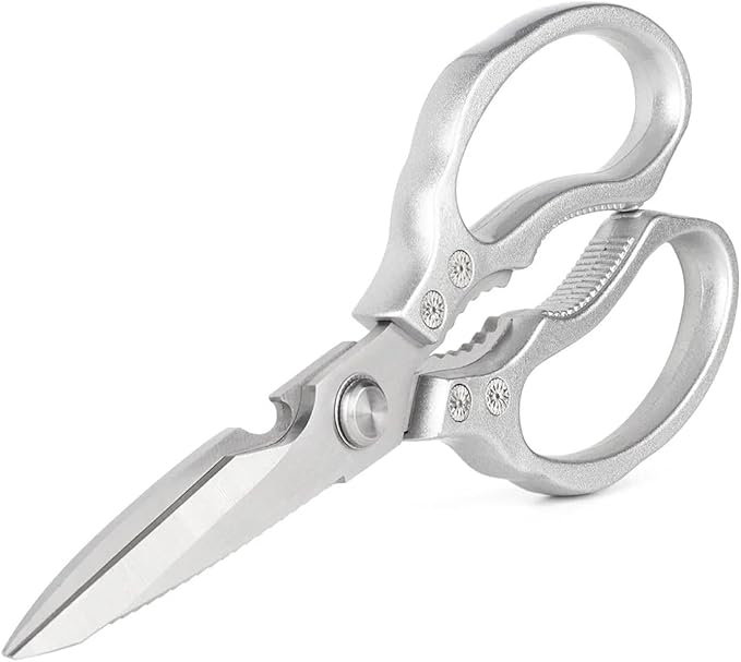 Multipurpose Kitchen Shears - Heavy Duty, Light-Weight, Large Scissors for Cutting Food (Poultry, Prawn, Cooking, Herb)