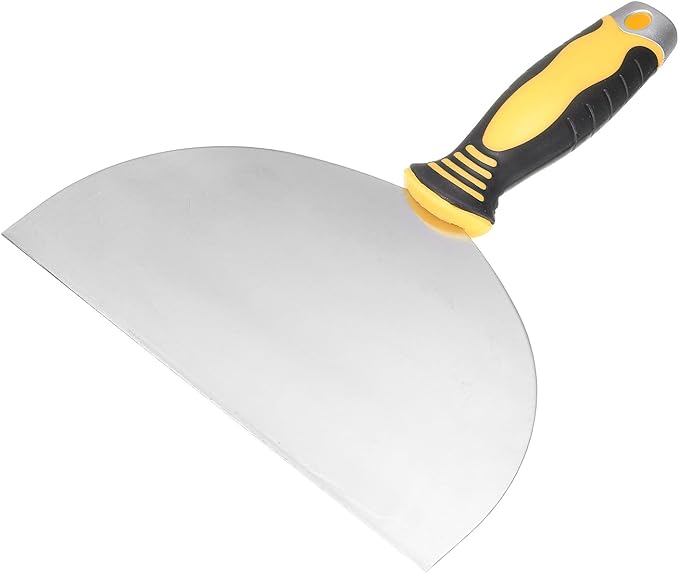 uxcell Putty Knife 8" High Carbon Steel Paint Scraper Flexible Drywall Repair Mud Knife for Removing Cement Wallpaper Mud Adhesive Taping with Metal Hammer End