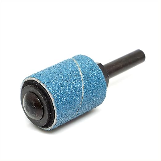 Benchmark Abrasives 3/4" x 1" Rubber Expanding Drum Sander with 1/4" Mandrel, Spiral Bands Rotary Sander Attachment for Drill & Die Grinder, Metal Polishing, Sanding Shaping - Sanders for Woodworking