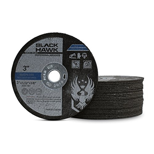 BHA Metal and Stainless Steel Cut Off Wheels for Die Grinders, 3??x 1/32??x 3/8??- 25 Pack