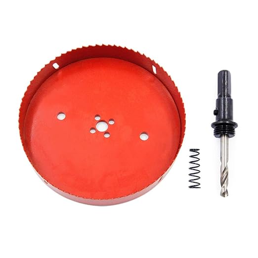 Hole Saw Drill Bit LAIWEI HSS Hole Cutter with Arbor for Wood,PVC Board and Plasterboard(7-7/8"(200mm Hole Saw))