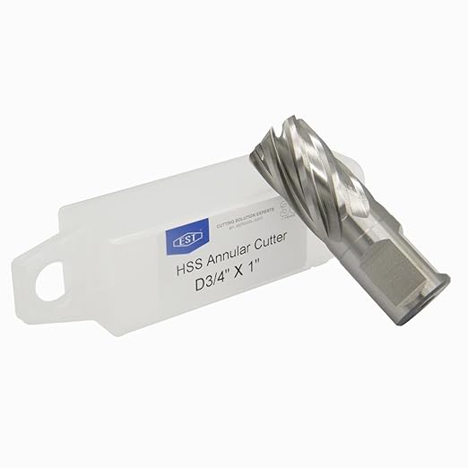 EST HSS M2AL Annular Cutter 1" DOC with 3/4" Weldon Shank for Magnetic Drill Press (D3/4" X 1")