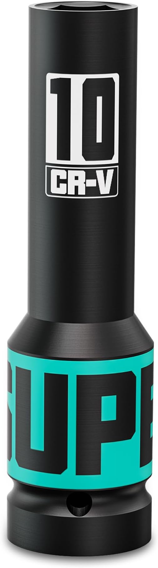 1/2" Drive Impact Socket, 10mm Deep Socket, Metric, 6 Point, CR-V, Perfect for Home, Mechanic and Repair Project