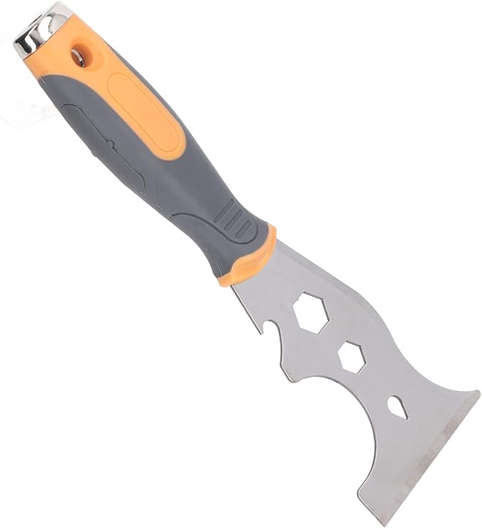 16 in 1 Multifunctional Putty Knife Paint Remover Scraper Tool with Multiple Features and Screwdriver Bits for DIY and Professional Use