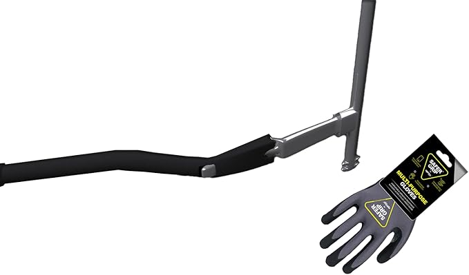 OPNBar Version 4 (1 Pack) Large Mouth Leverage Bar - for Shipping Container Doors - with SAFER GRIP Gloves