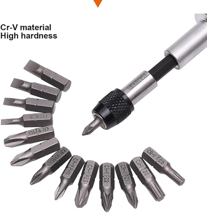 Edward Tools 18 Pc Screwdriver Bits Set With Magnetic Drive Guide - Magnetic Quick Release Screwdriver Bit Holder - Case - Bits For Cordless Drills Impact Driver - Phillips, Slotted, Star, Pozi
