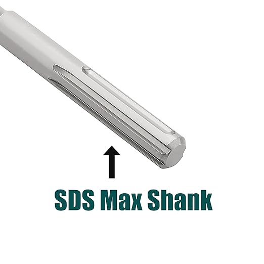 1-9/16 in x 23.6 in (40 x 600mm) SDS Max Rotary Hammer Drill Bit, Concrete Drill Bit,Masonry Drill Bit for Concrete, Brick, Cement (Length :600mm / 23.6 inch, 1-9/16 inch （ 40mm)