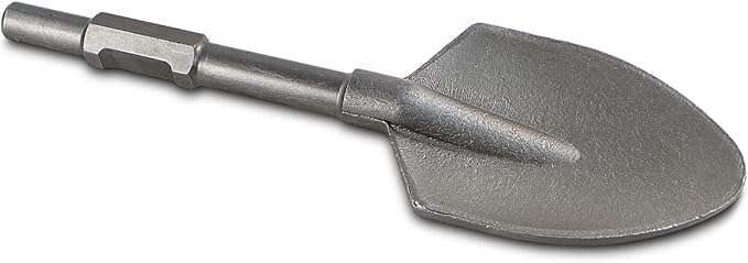 XtremepowerUS 1-1/8" Hex Shank 5" Shovel Width Construction Clay Spade Scoop Shovel Bit for Electric Demolition Jack Hammer w/Carrying Case
