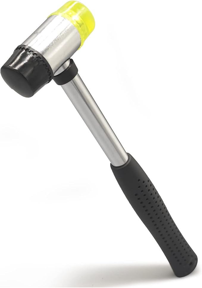 Rubber Hammer-25mm Small Rubber Mallet Soft Plastic Mini Mallet with Ergonomic Grip for Jewelry Making DIY Leathering Crafts Woodworking