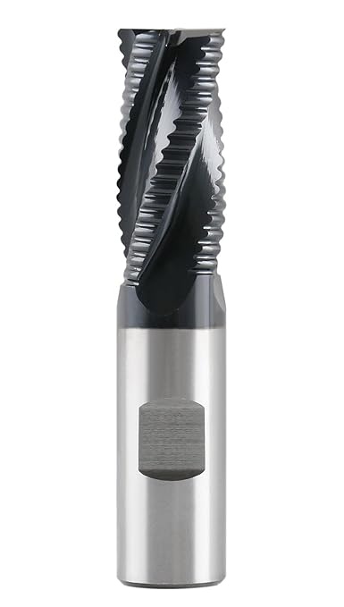 Accusize Industrial Tools 6-Pc 3/4" Dia, M42 8% Cobalt TiAlN Roughing End Mill Set, 3/4" Shk Dia, 1-5/8" Flt Length, 3-3/4" Oal, 4 Flute, Coarse Tooth, 1102-0034x6