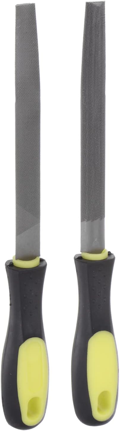 HARFINGTON Half Round File 6" High Carbon Hardened Steel Cut Hand Rasp with Plastic Handle for Deburring and Removing Material